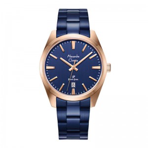 Alexandre Christie AC 1035 Rosegold Blue Steel Man MDBURBU